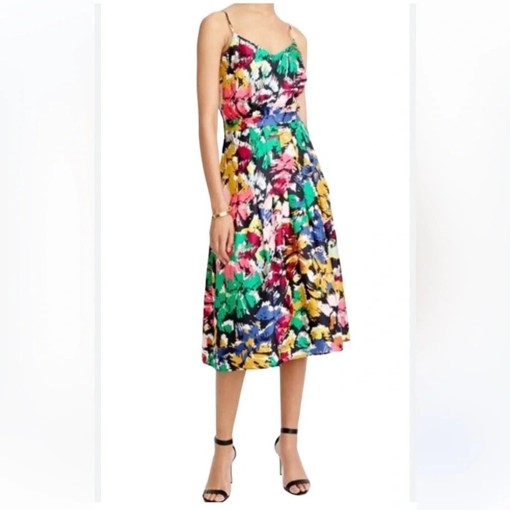 J Crew Colorful Silk Dress